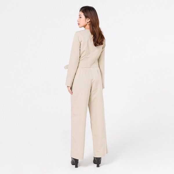 Set Áo Vest Lửng GBQ008 - Chân Váy A GBQ004 Vien Tran Màu Nâu
