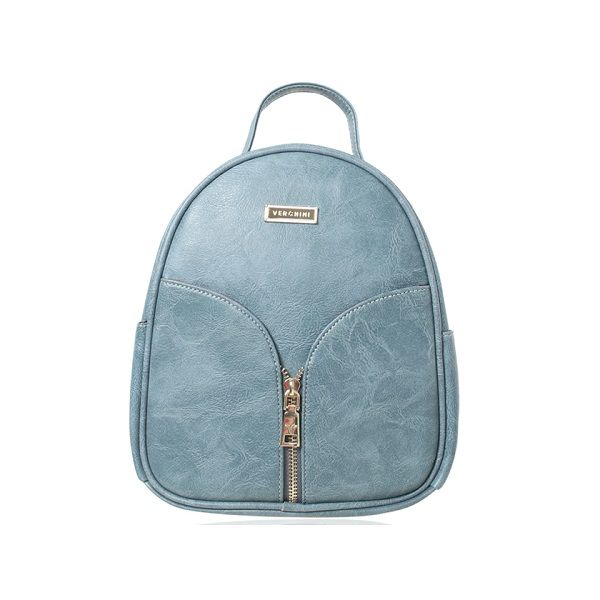 Balo Dây Kéo Chữ V Mini Màu Xanh Khoang Verchini BFV04 (Store 1001)