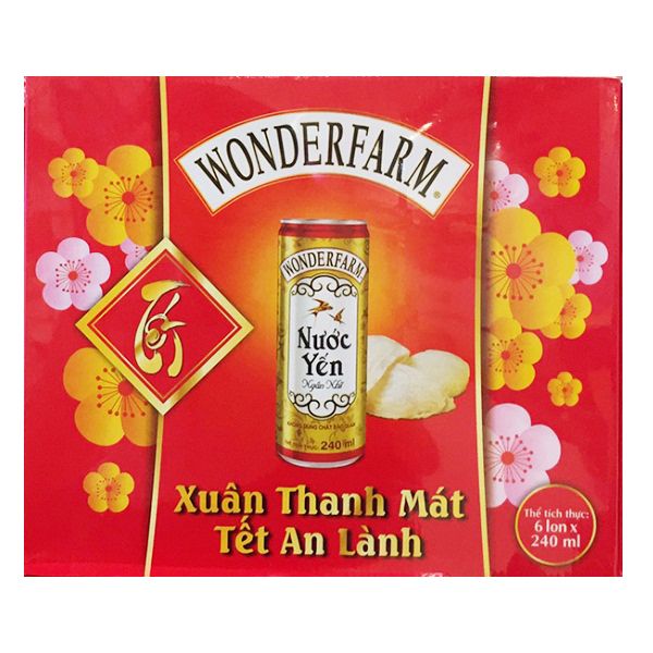 Hộp Quà Yến Wonderfarm 240ml x 6 (Tết)
