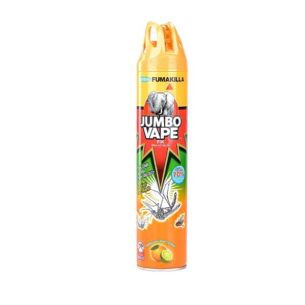 Xịt Muỗi Jumbo Vape Hương Cam Chanh - Chai 600ml