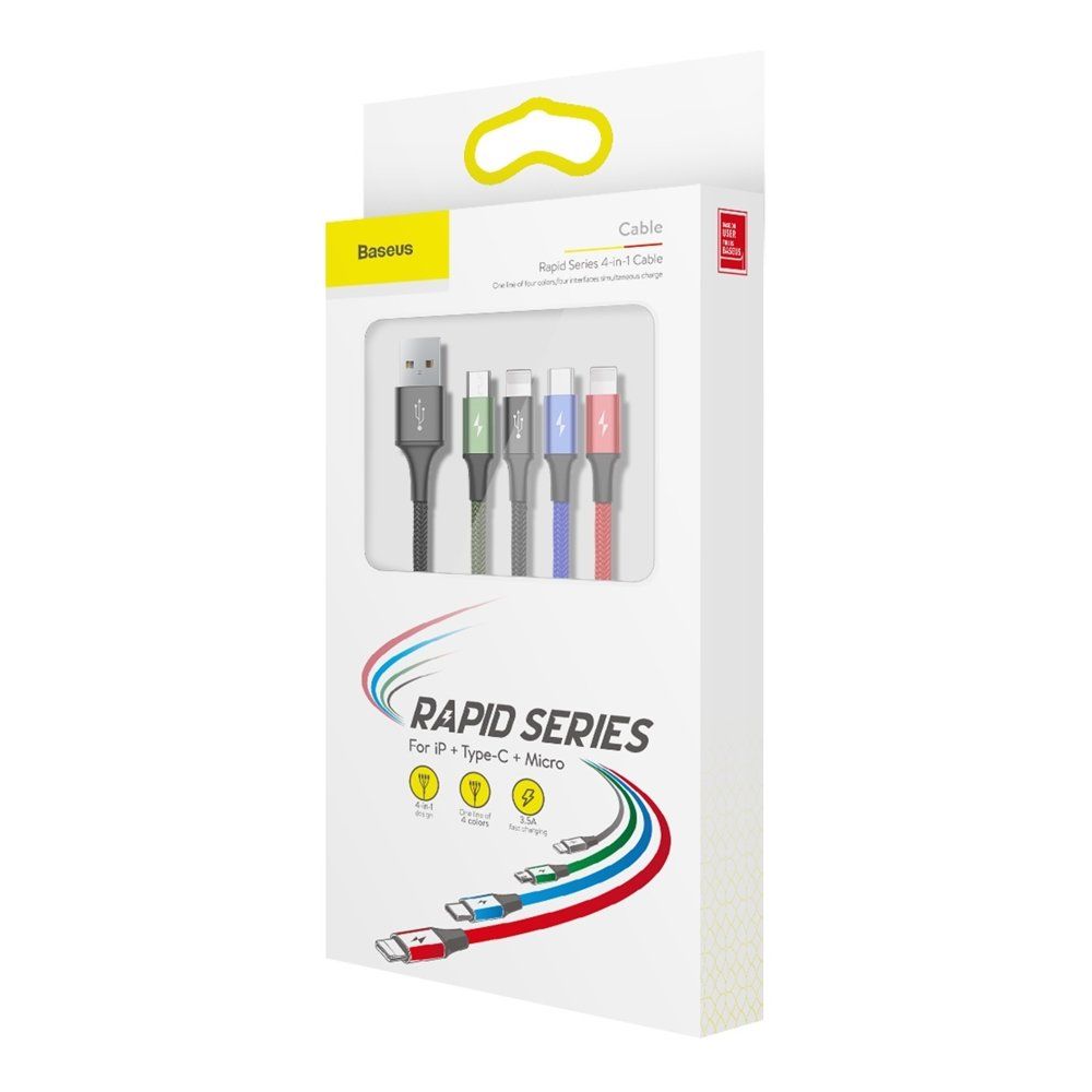 Cáp Sạc Tích Hợp 4 Đầu Kết Nối Baseus CA1T4-A01