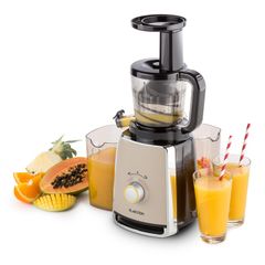 KLARSTEIN - Máy ép trái cây tốc độ chậm 150W 32V/p, màu crom - Sweetheart Entsafter Slow Juicer