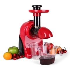 KLARSTEIN - Máy ép trái cây tốc độ chậm 150W 80 v/p thép ko gỉ, màu đỏ - Fruitpresso Rosso Entsafter Saftpresse Slow Juicer rot