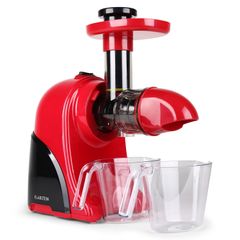 KLARSTEIN - Máy ép trái cây tốc độ chậm 150W 80 v/p thép ko gỉ, màu đỏ - Fruitpresso Rosso Entsafter Saftpresse Slow Juicer rot