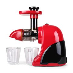 KLARSTEIN - Máy ép trái cây tốc độ chậm 150W 80 v/p thép ko gỉ, màu đỏ - Fruitpresso Rosso Entsafter Saftpresse Slow Juicer rot