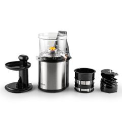 KLARSTEIN - Máy ép trái cây tốc độ chậm 200W 80v/p màu bạc - Flowjuicer Entsafter Slow Juicer  Edelstahl