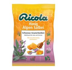 RICOLA Honig Alpine Salbei - Kẹo ngậm ho thảo dược Mật Ong, gói 75g