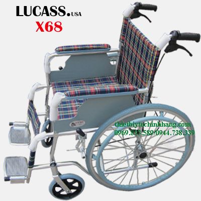 Xe lăn hợp kim nhôm có phanh Lucass x68