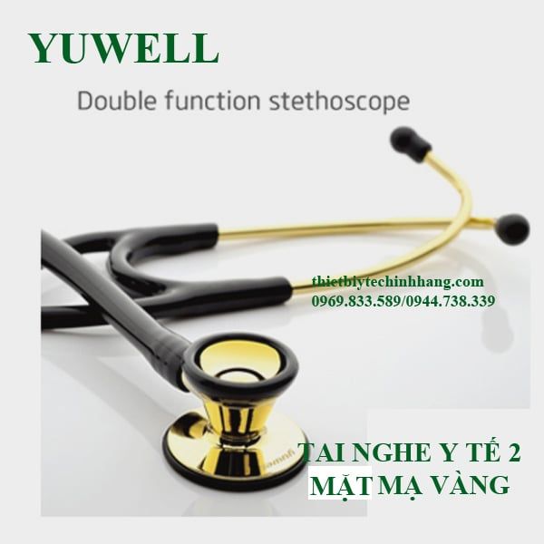 TAI NGHE Y TẾ 2 MẶT YUWELL MẠ VÀNG