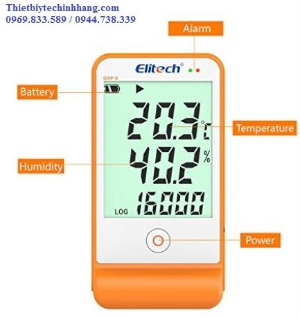 NHIỆT KẾ ẨM KẾ TỰ GHI  ELITECH GSP-6