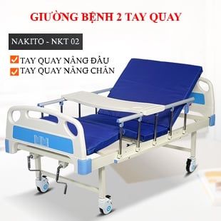 GIƯỜNG BỆNH NHÂN ĐA NĂNG 2 TAY QUAY  6 CHỨC NĂNG