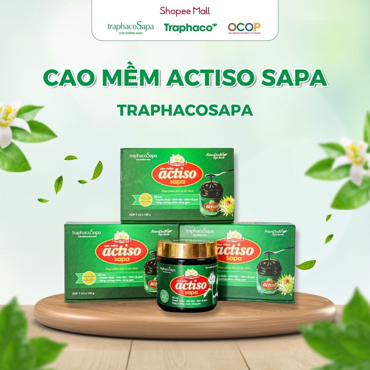Cao Mềm Atiso Sapa TRAPHACOSAPA Loại Đậm Đặc Actiso OCOP 5 Sao Hỗ Trợ Gan Giảm Nám Dị Ứng 130gr