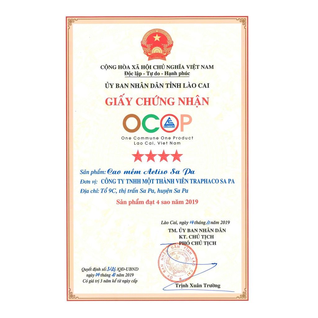 Cao Mềm Atiso Sapa TRAPHACOSAPA Loại Đậm Đặc Actiso OCOP 5 Sao Hỗ Trợ Gan Giảm Nám Dị Ứng 130gr