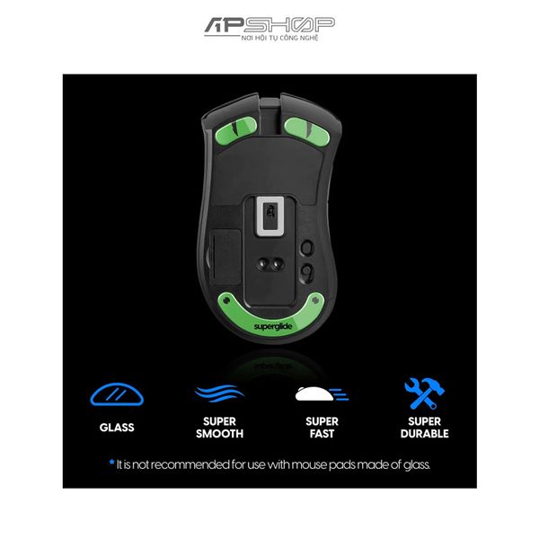 Feet chuột thủy tinh Pulsar Superglide for Razer Deathadder V2 Pro / V2 X HyperSpeed | Chính hãng