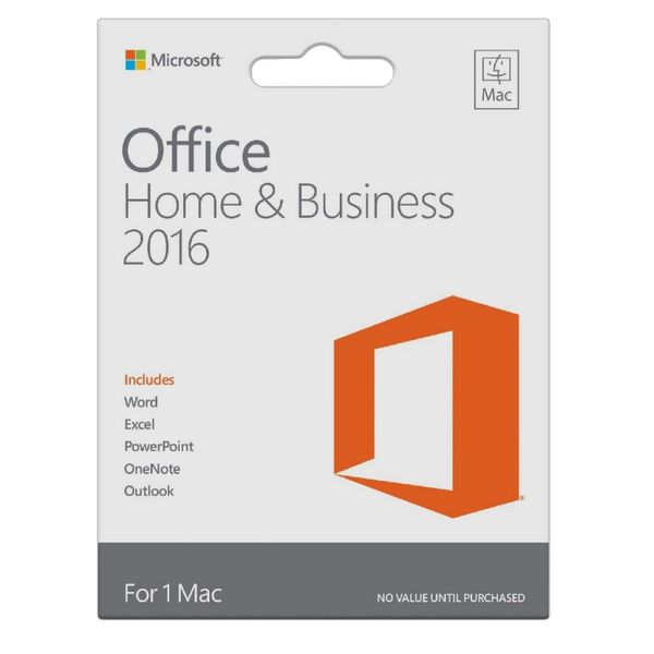 Office Mac Home Business 1PK 2016 English APAC EM Medialess P2