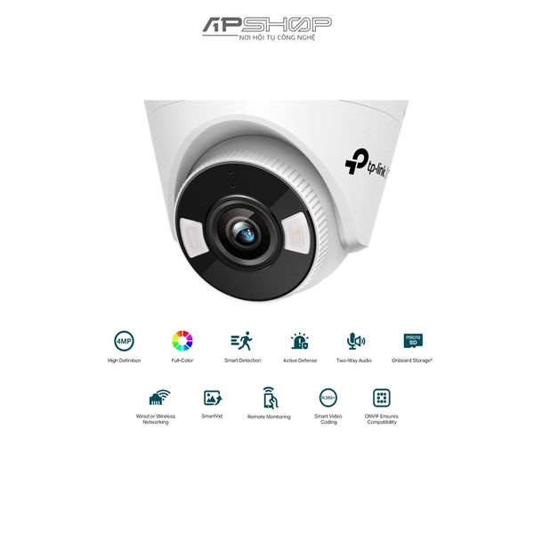 Camera quan sát TP Link VIGI C440-W 4MP Full-Color WiFi Turret Network Camera | Chính hãng