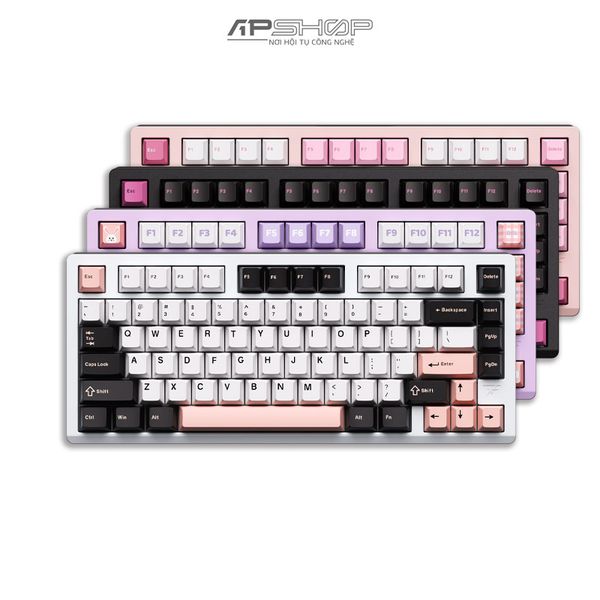 Bàn phím cơ Custom VGN VXE75 Trans Pink RGB | 80 Key | Hotswap | 3 Mod | Chính hãng