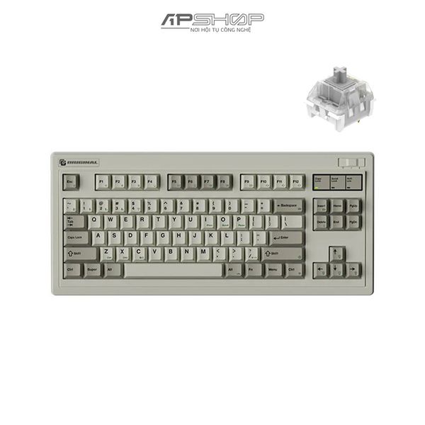 Bàn phím cơ không dây FL Esports OG87 Retro Grey RGB | 3 Mod