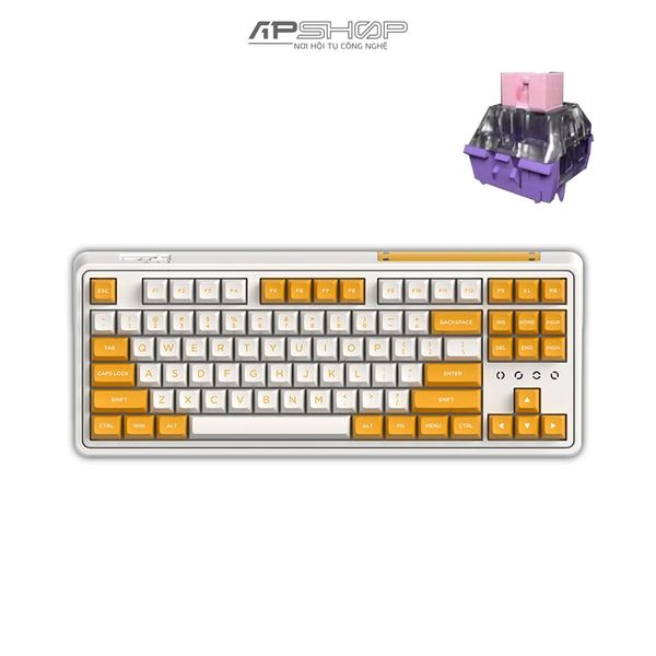 Bàn phím FL Esport CMK87 SAM Yellow & White RGB 3 Mod