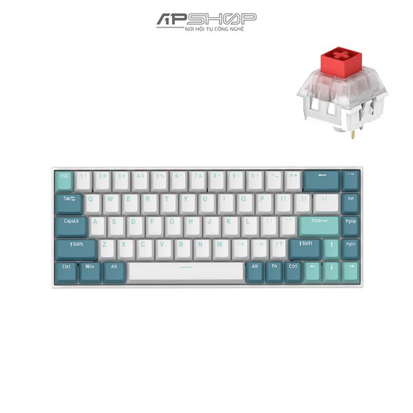 Bàn phím FL Esport F12 RGB Cool Mint Hotswap 3 Mod | Chính hãng