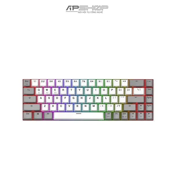 Bàn phím FL Esport F12 RGB White and Grey Hotswap 3 Mod | Chính hãng