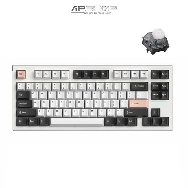 Bàn phím FL Esport FL750 CPM White Olivia RGB 3 Mod Hotswap | Chính hãng