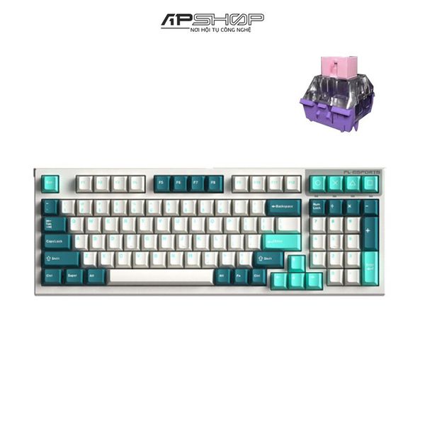 Bàn phím FL Esport FL980CPM Cool Mint 3 Mod | Chính hãng