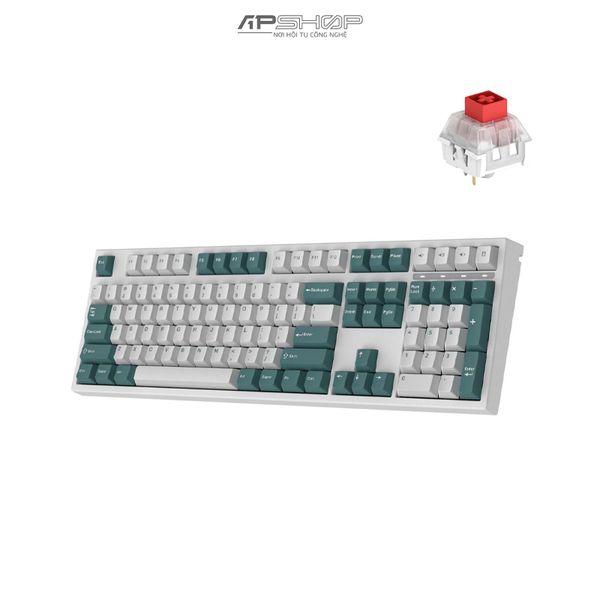 Bàn phím FL Esport GP108CP Aqua Green RGB Hotswap | Chính hãng