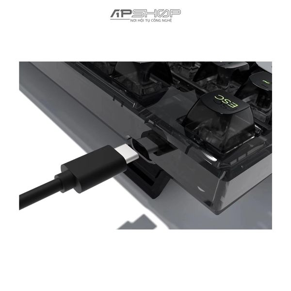 Bàn phím FL Esport Q75 Transparent Black Dark Ice Keycap RGB 3 Mod Hotswap | Chính hãng