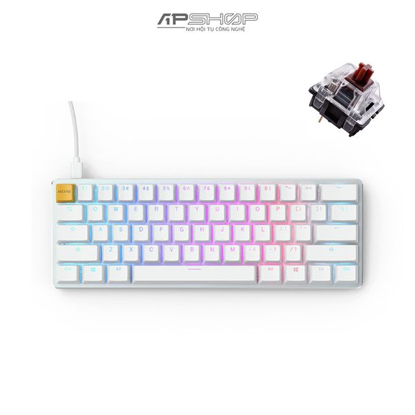 Bàn phím Glorious GMMK RGB Compact White Hotswap | Chính hãng