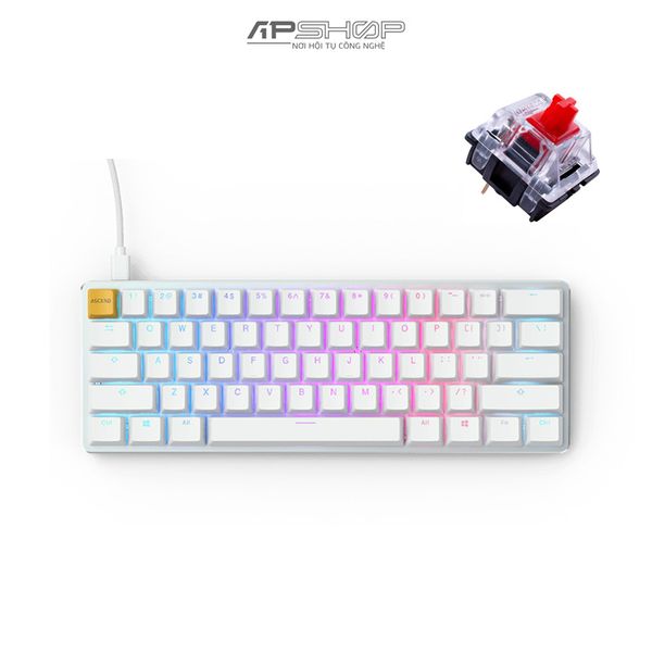 Bàn phím Glorious GMMK RGB Compact White Hotswap | Chính hãng