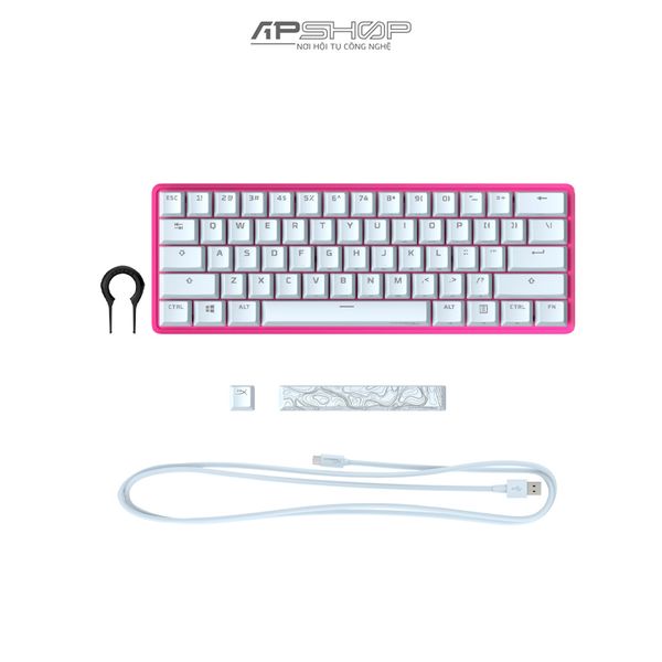 Bàn phím HyperX Alloy Origins 60 RGB Pink White | Chính hãng