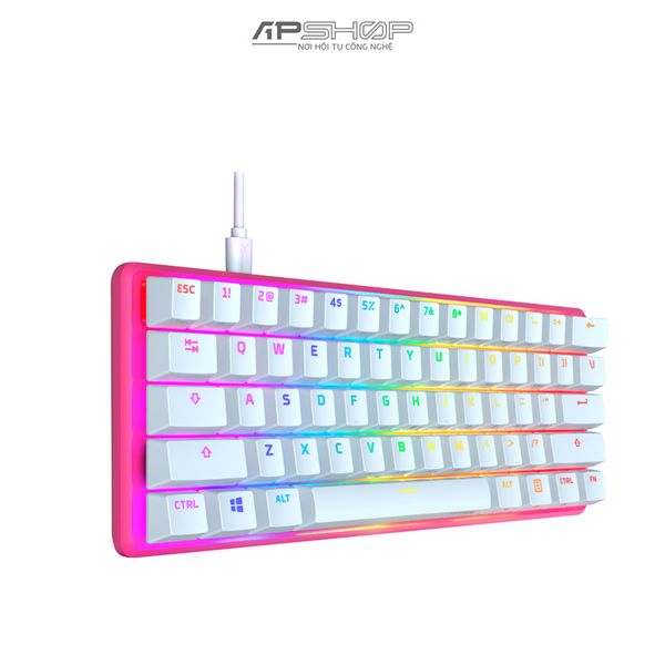 Bàn phím HyperX Alloy Origins 60 RGB Pink White | Chính hãng