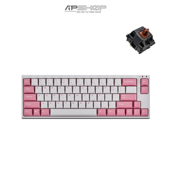 Bàn phím Leopold FC660M BT White Pink Font Bluetooth | Chính hãng