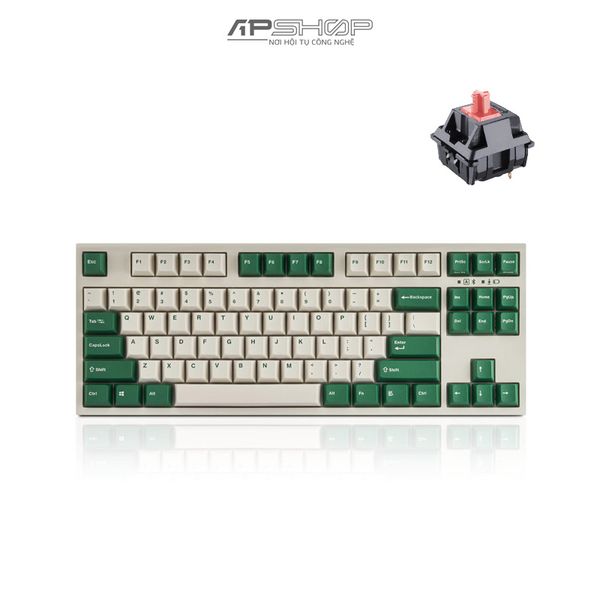 Bàn phím Leopold FC750R BT White Green Font Bluetooth | Chính hãng