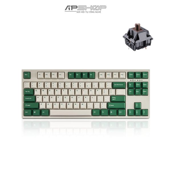 Bàn phím Leopold FC750R BT White Green Font Bluetooth | Chính hãng