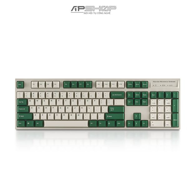 Bàn phím Leopold FC900R BT White Green Font Bluetooth | Chính hãng