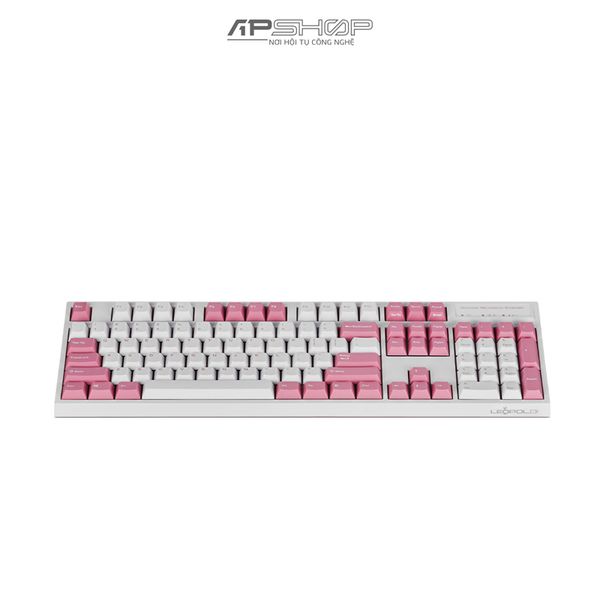 Bàn phím Leopold FC900R BT White Pink Font Bluetooth | Chính hãng