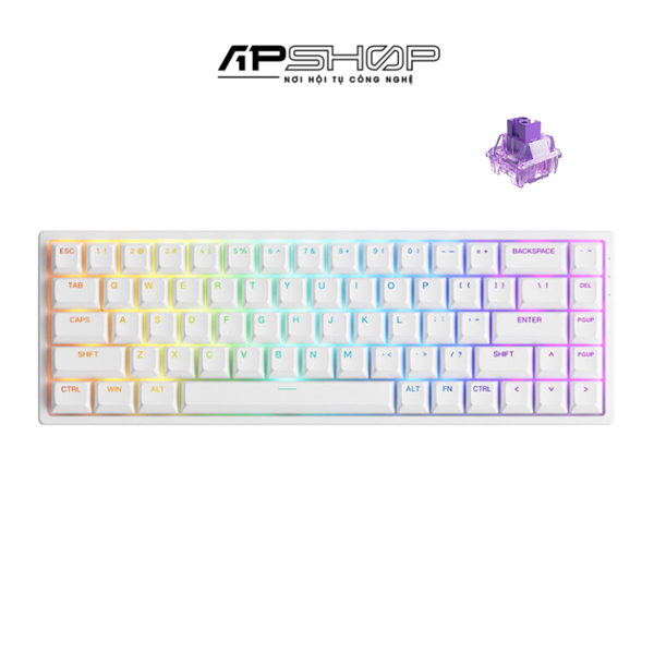 Bàn phím AKKO 3068 V2 White RGB Hotswap | Chính hãng