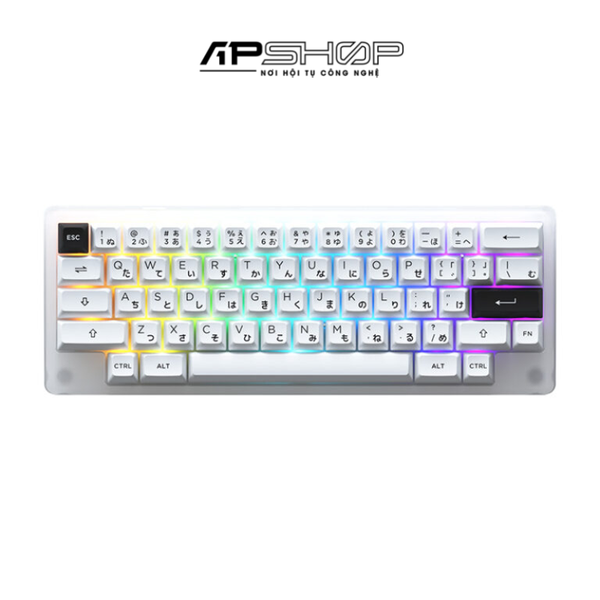 Bàn phím AKKO ACR59 Black on White Hotswap RGB AKKO Switch | Chính hãng