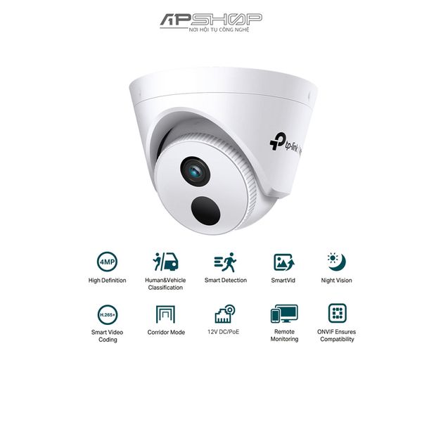 Camera TP Link VIGI C440I 4MP IR Turret Network Camera | Chính hãng