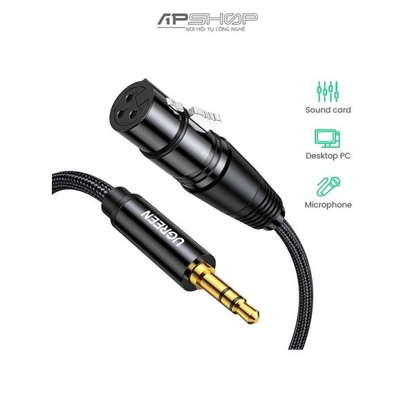 Cáp âm thanh Ugreen XLR to 3.5mm | Chính hãng