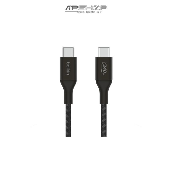 Cáp Belkin USB C to C PD3 | 1M2 | Vỏ dù | Công suất 240W with Dual E-Marker