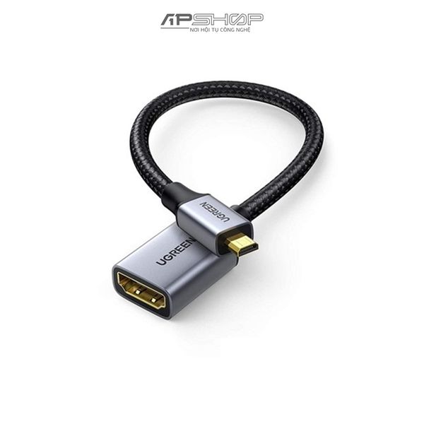 Cáp chuyển đổi Micro HDMI to HDMI 2.0 bện dù 4K 3D 1080P Ugreen