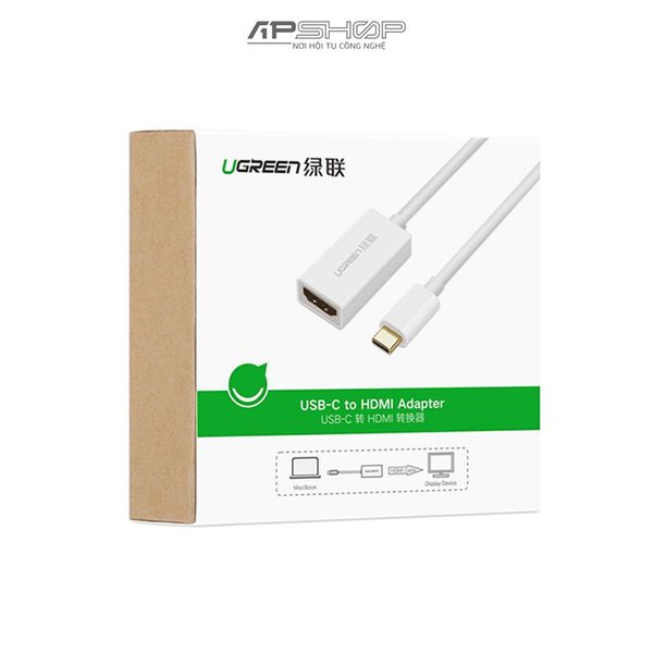 Cáp chuyển đổi USB C to HDMI Ugreen 40273 hỗ trợ 4k 2K cao cấp