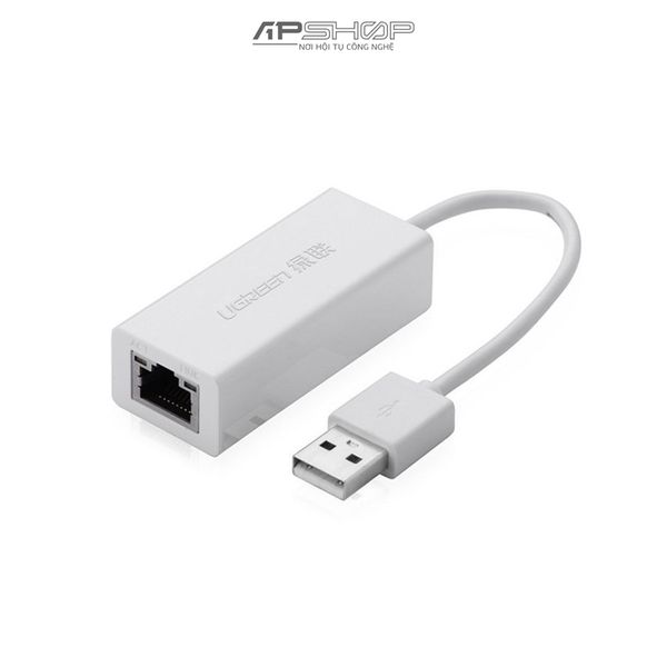 Cáp USB to Lan 2.0 cho Macbook, pc, laptop hỗ trợ Ethernet 10/100 Mbps Ugreen | Chính hãng