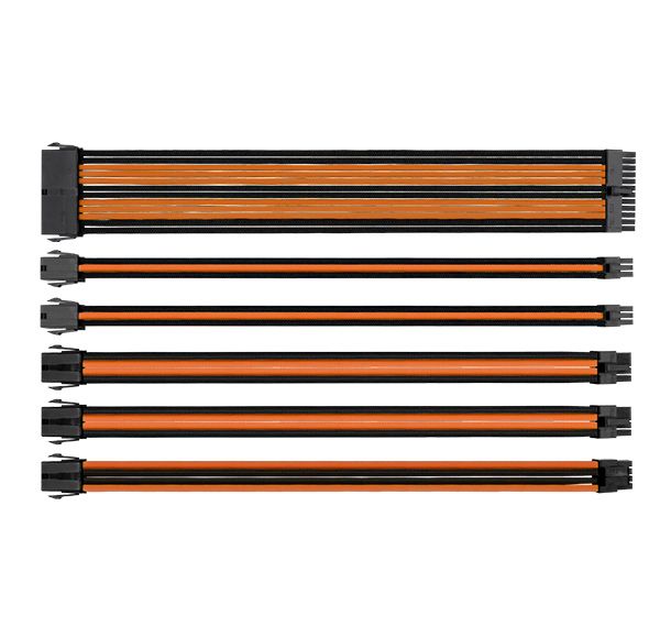 Cáp Nguồn Mở Rộng Thermaltake TtMod Sleeve Cable Orange and Black