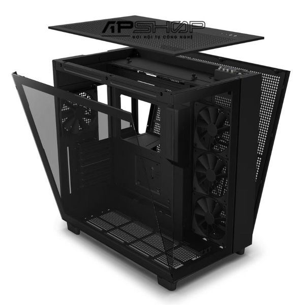 Case NZXT H9 Flow Mid Tower Black | Chính hãng