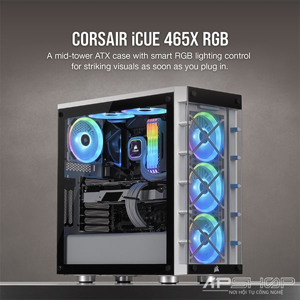 Corsair iCUE 465X RGB Mid Tower ATX White