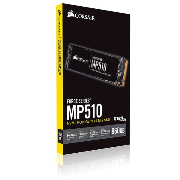 SSD Corsair MP510 960GB - Đọc 3,480mb/ s, Ghi 2.700mb/ s